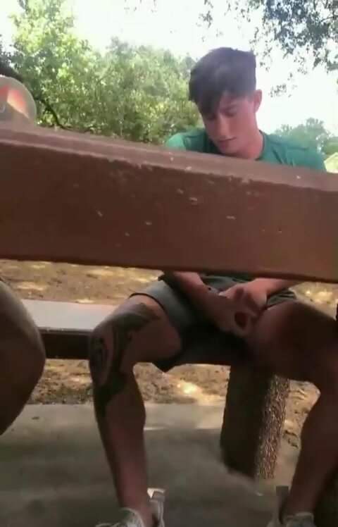 guy jerks off outdoors