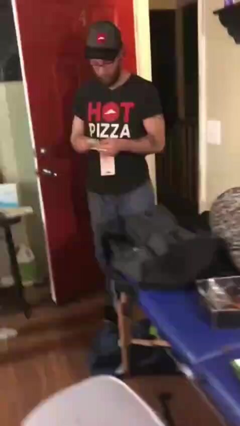 Naked for delivery guy - video 4