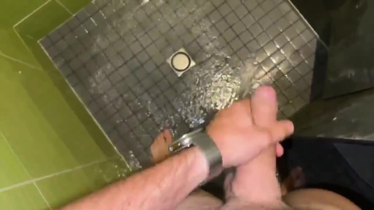Taking a hot wank in the shower