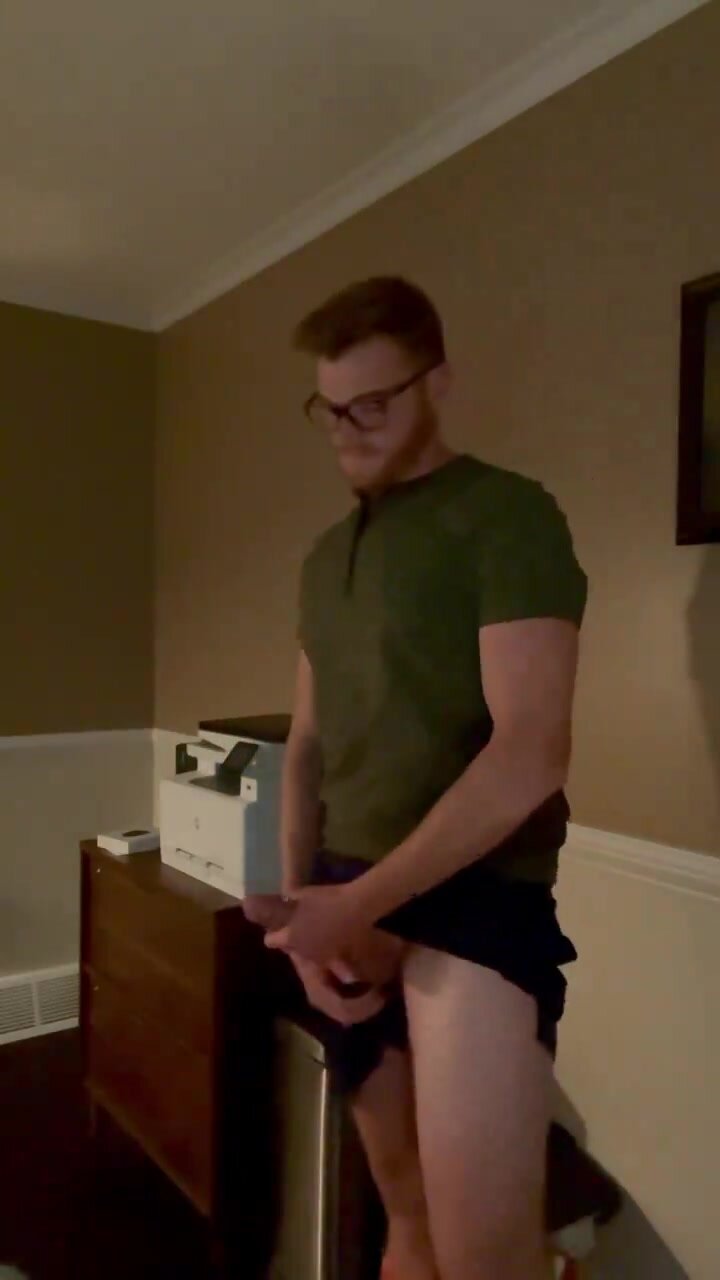 Ginger jerks and cums