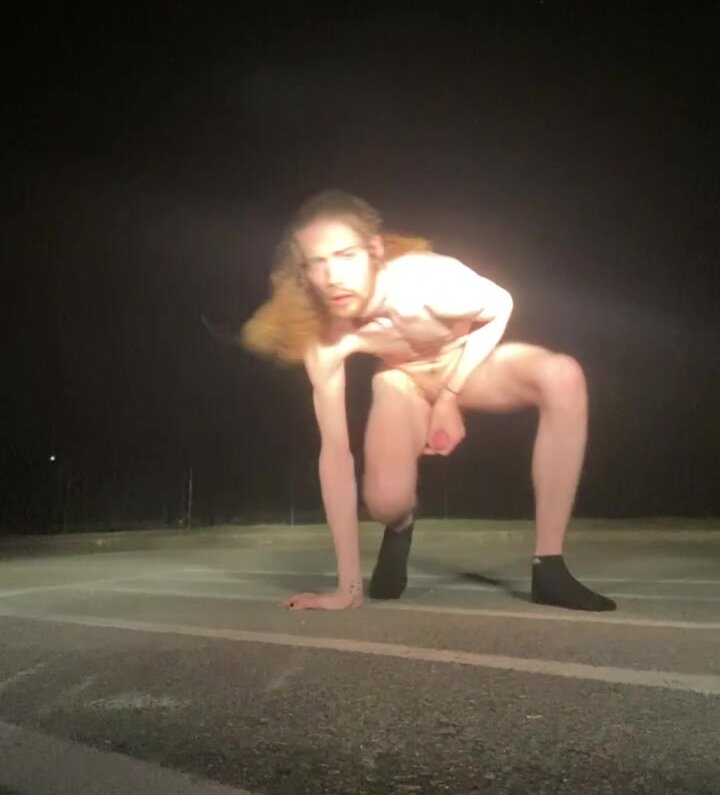 Alex White the dirty slut naked outside