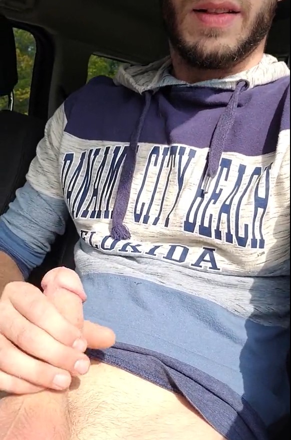 Car Jerkoff and Cum