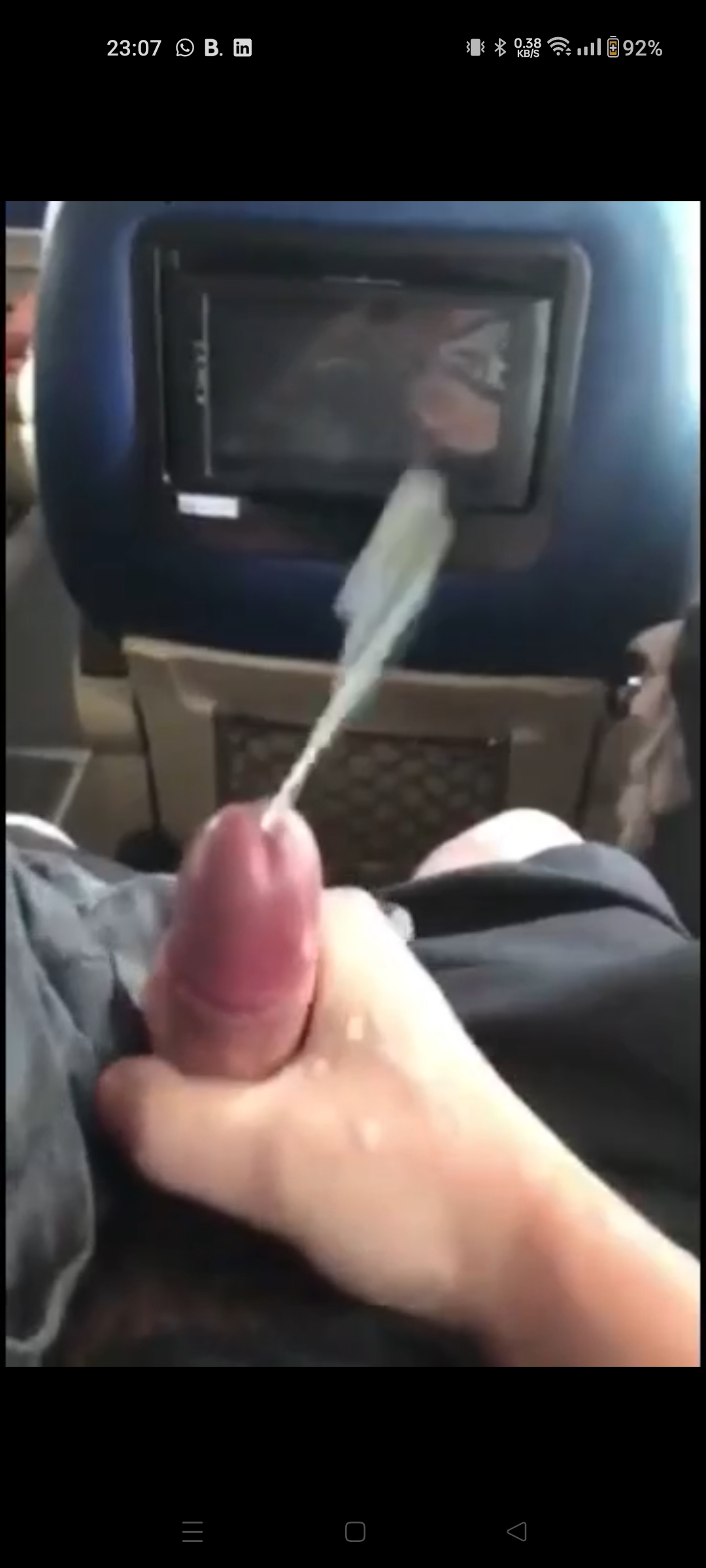 Cumming a lot on the bus