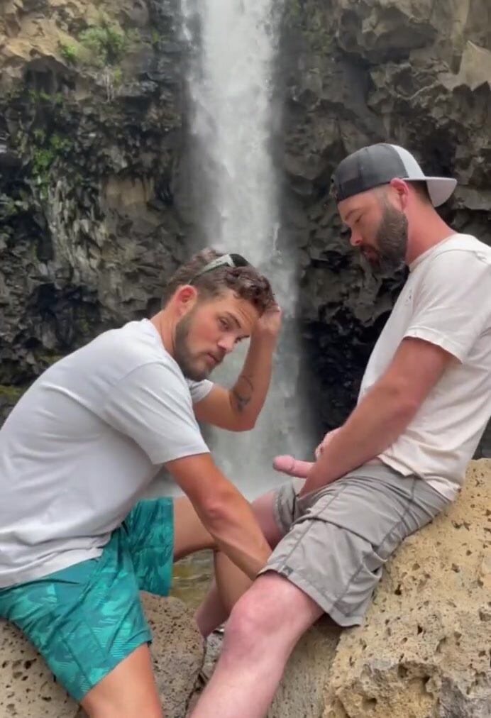 Sucking Cock By A Water Fall