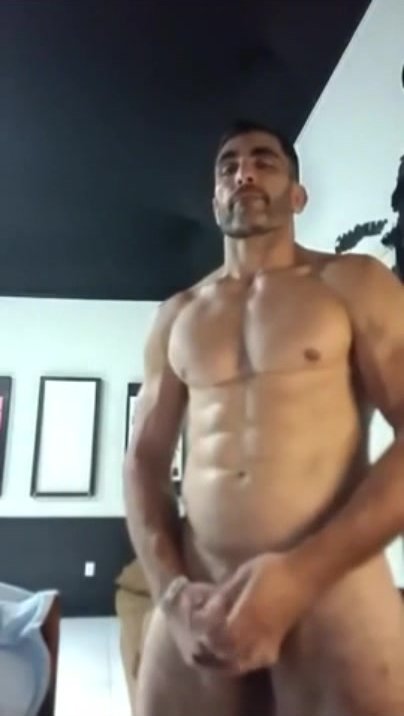 Hot Arab Macho chats on cam and Jerks Off