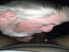old white fag with no teeth gums younger black cock