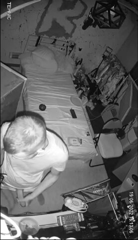 Spying on my big brother stroking in his room