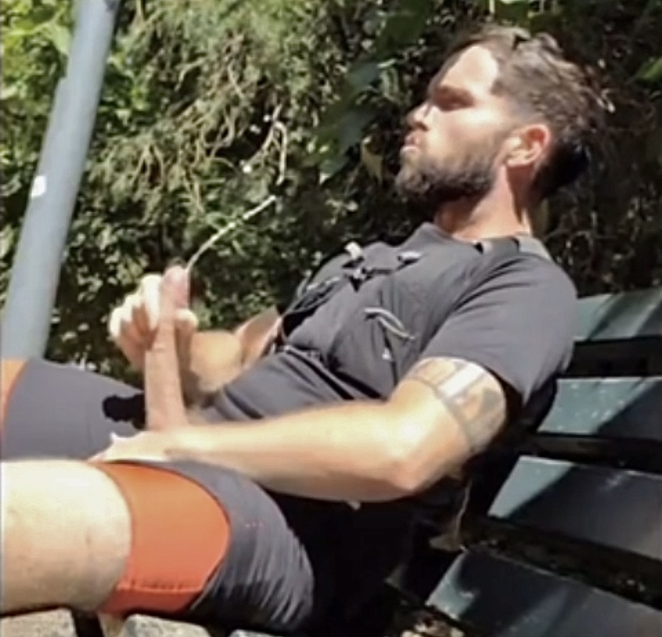 Hung guy loves to cum in public places pt2