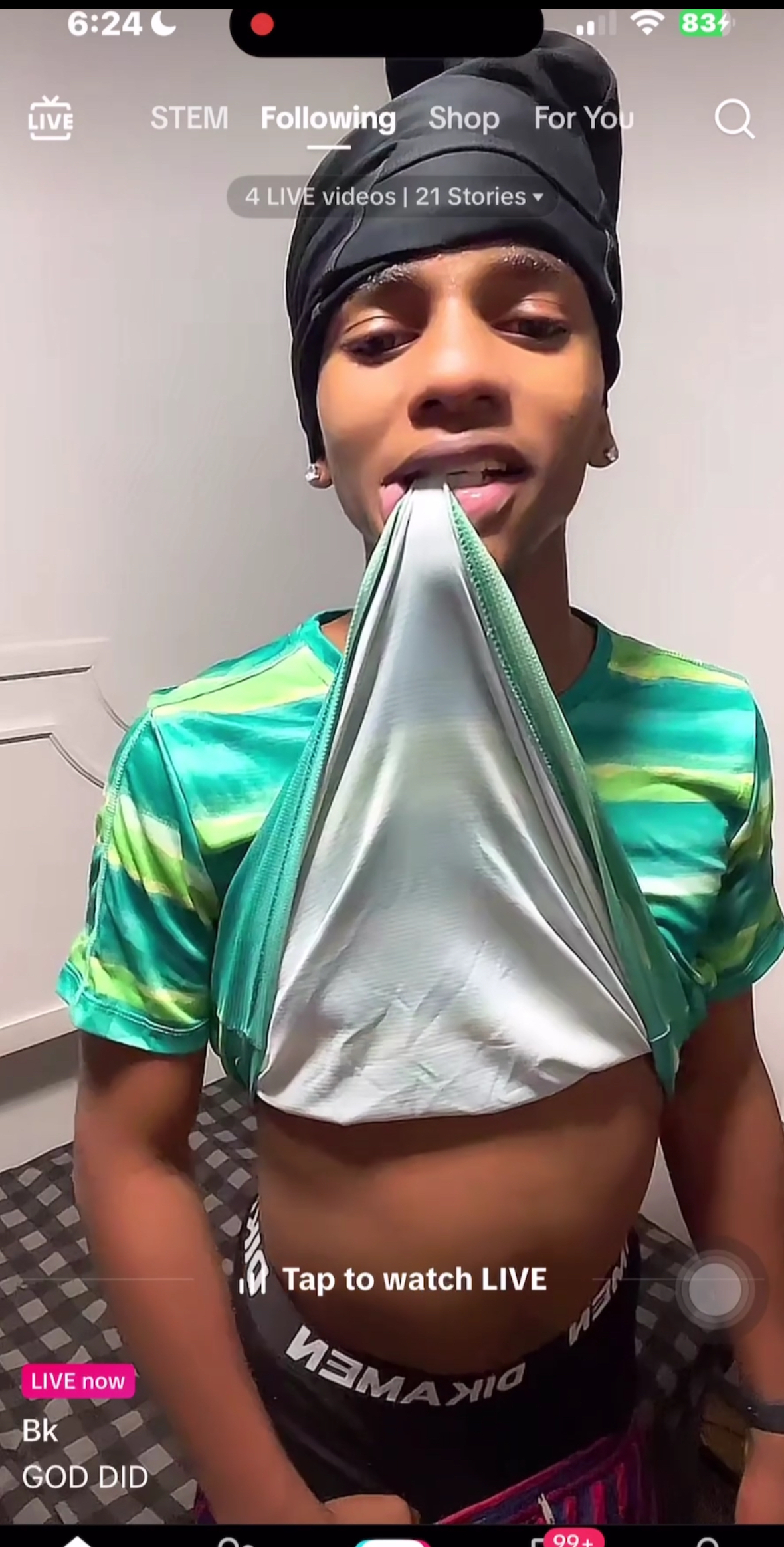 Bk saggin TikTok live