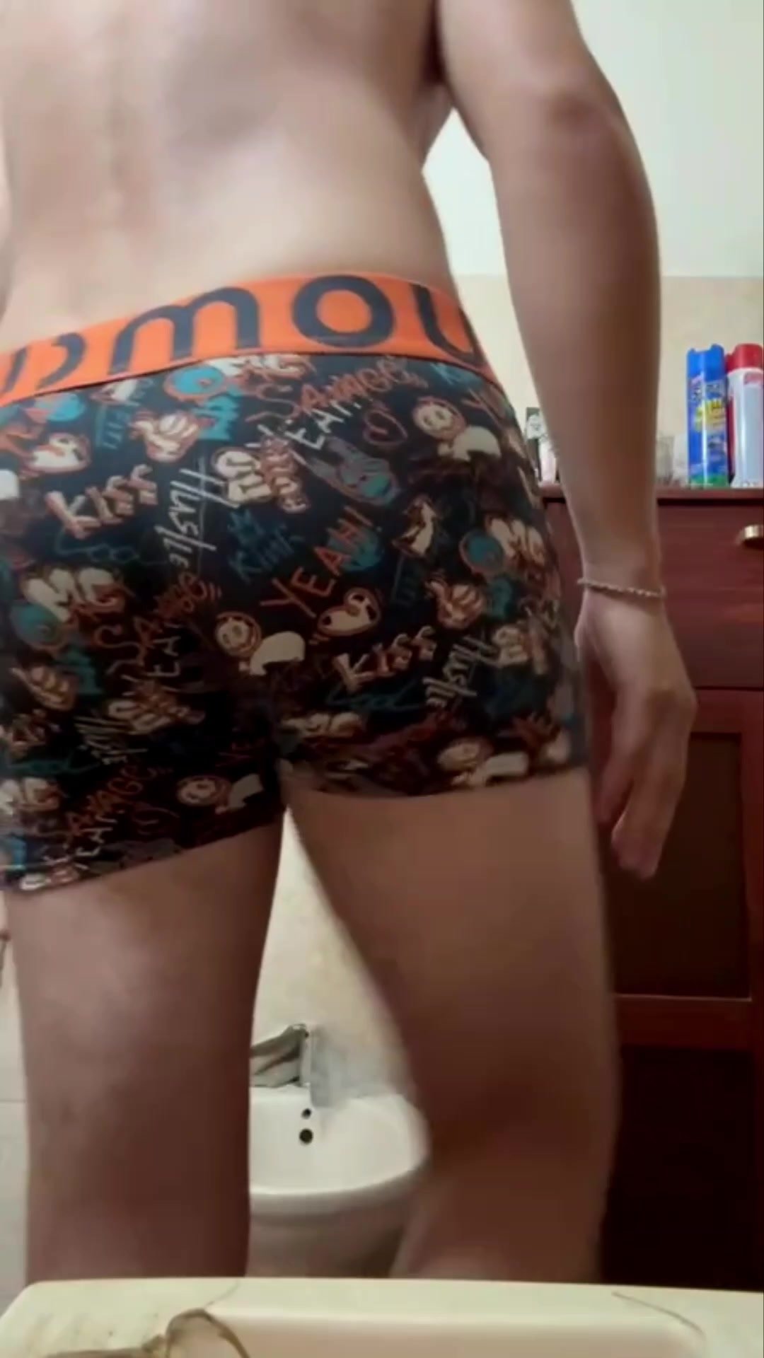 Sexy guy showing his dick, ass and hole for me