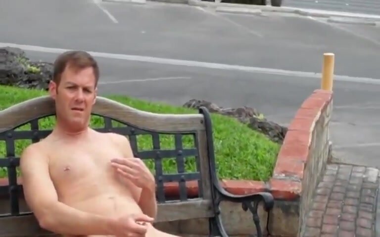 Naked in public jerking off