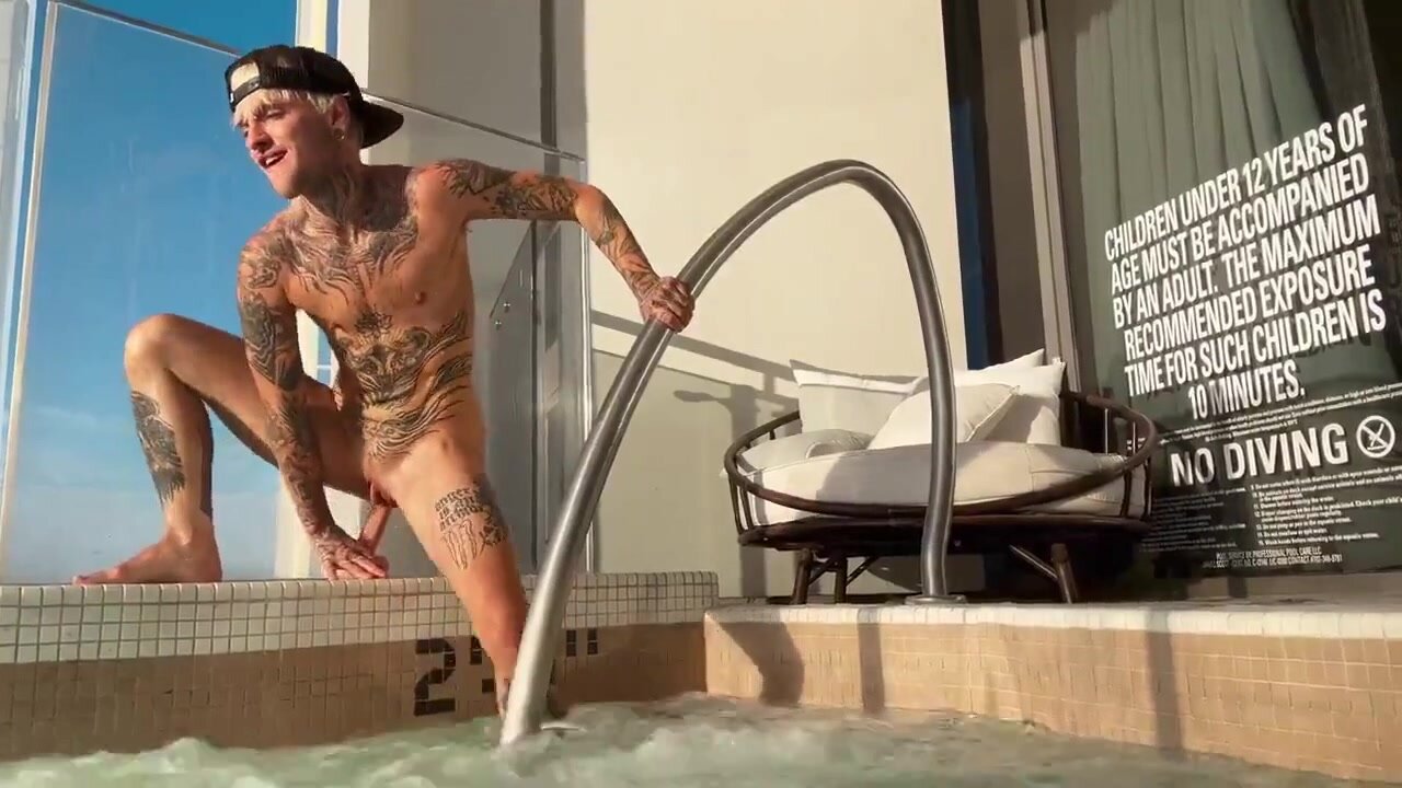sexy tatted ftm rides a dildo