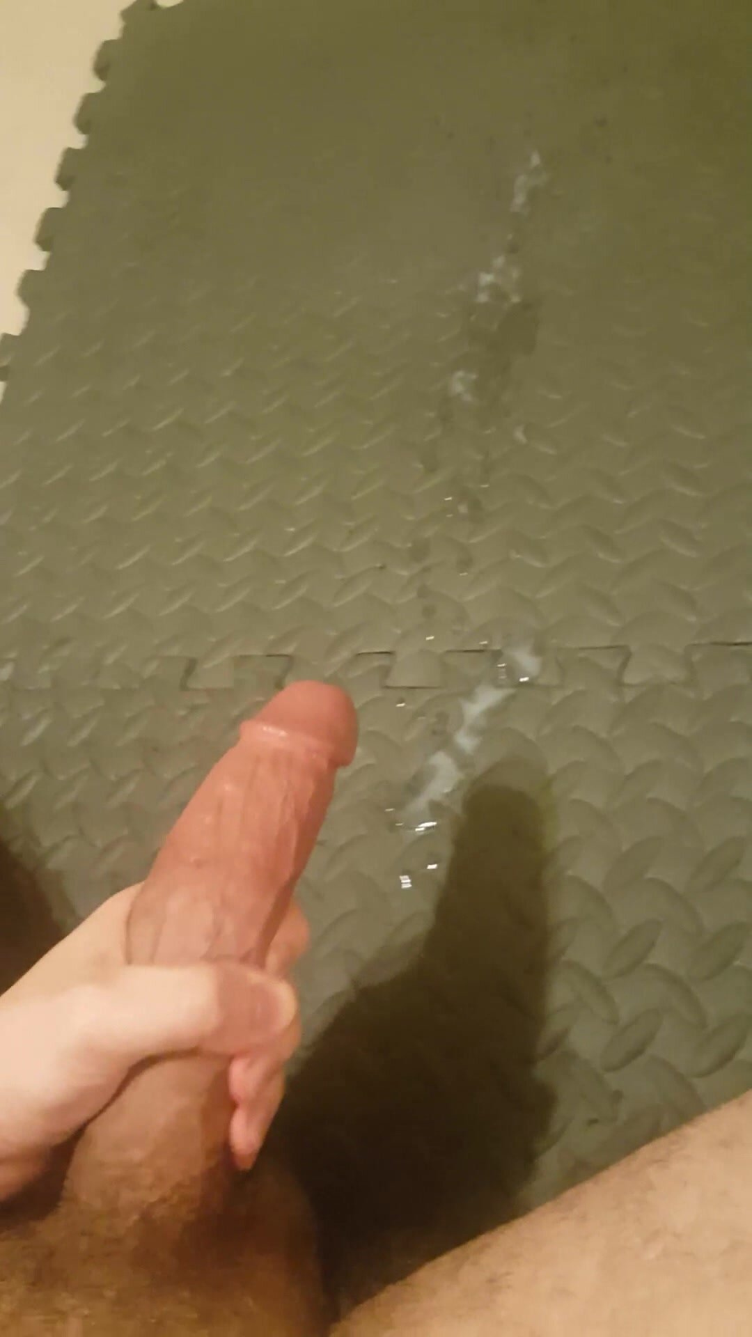 Big dick leaking cum