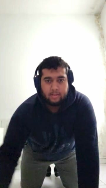 Chubby sub faggot strips and performs an obedience test