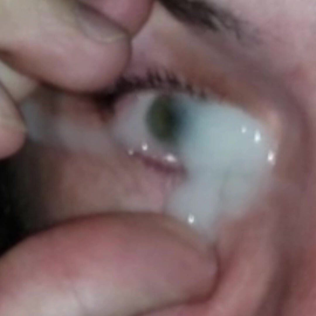 Is there some cum in the eye?