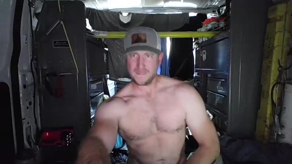 White Dad Cums In The Van