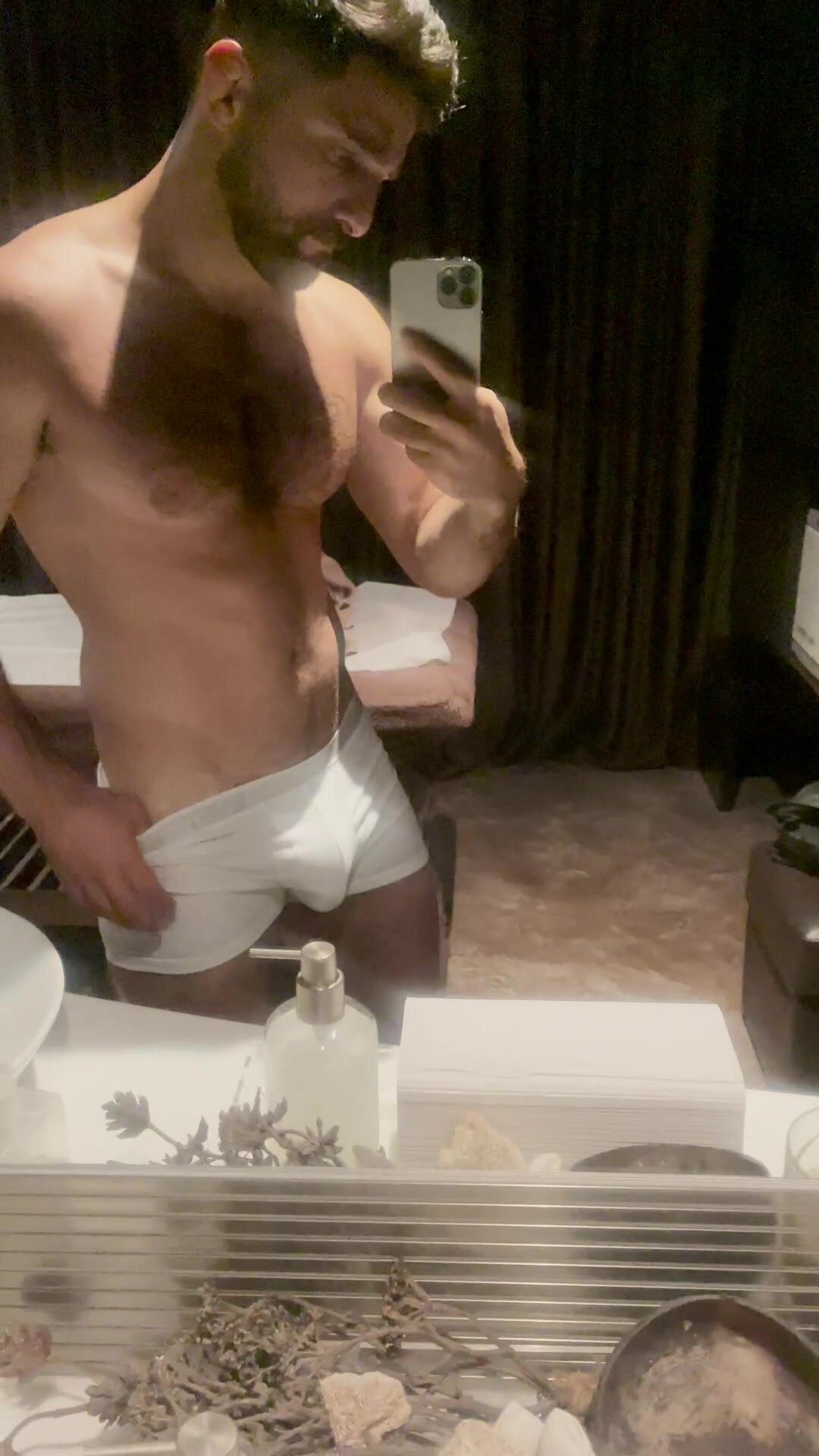Man daddy in white underwear