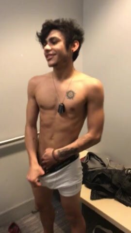 Stripping & cumming for cash in fitting room
