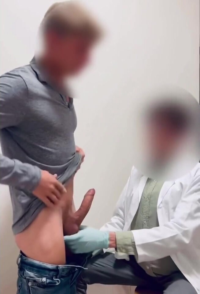Twink loses control during doctor exam, cums twice