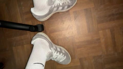 Cum on floor with Adidas Campus on