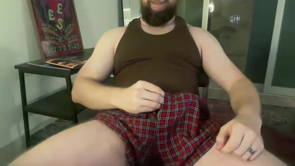 Horny Guy Hard Cock In Boxer Shorts