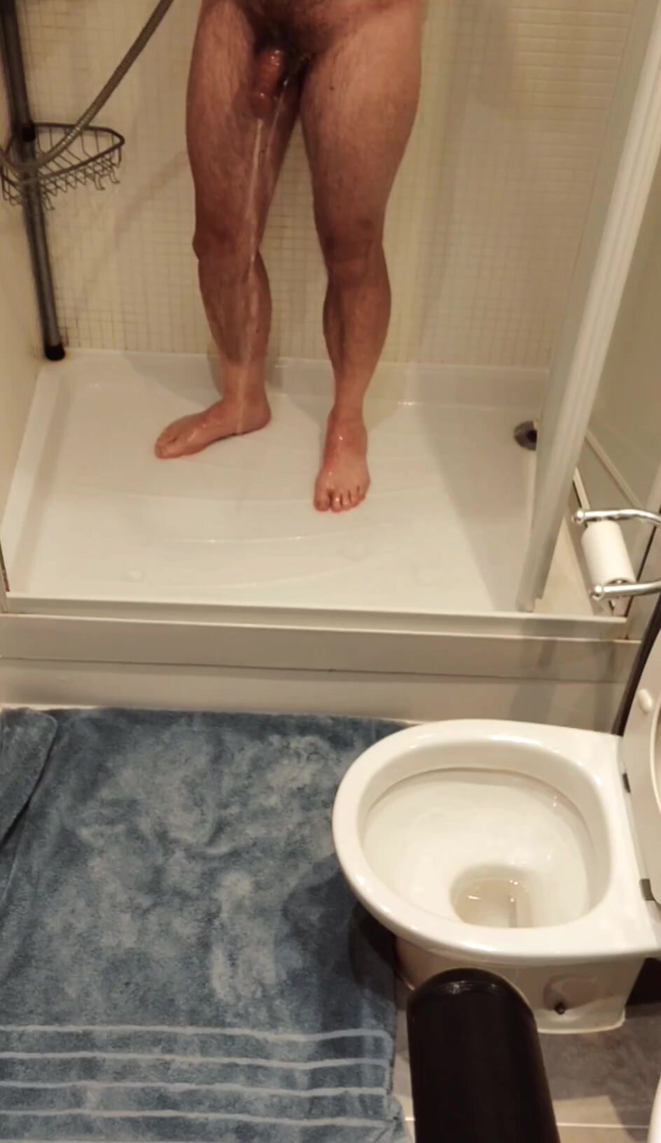 Quick piss and shower