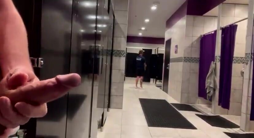 Caught jerking in locker room