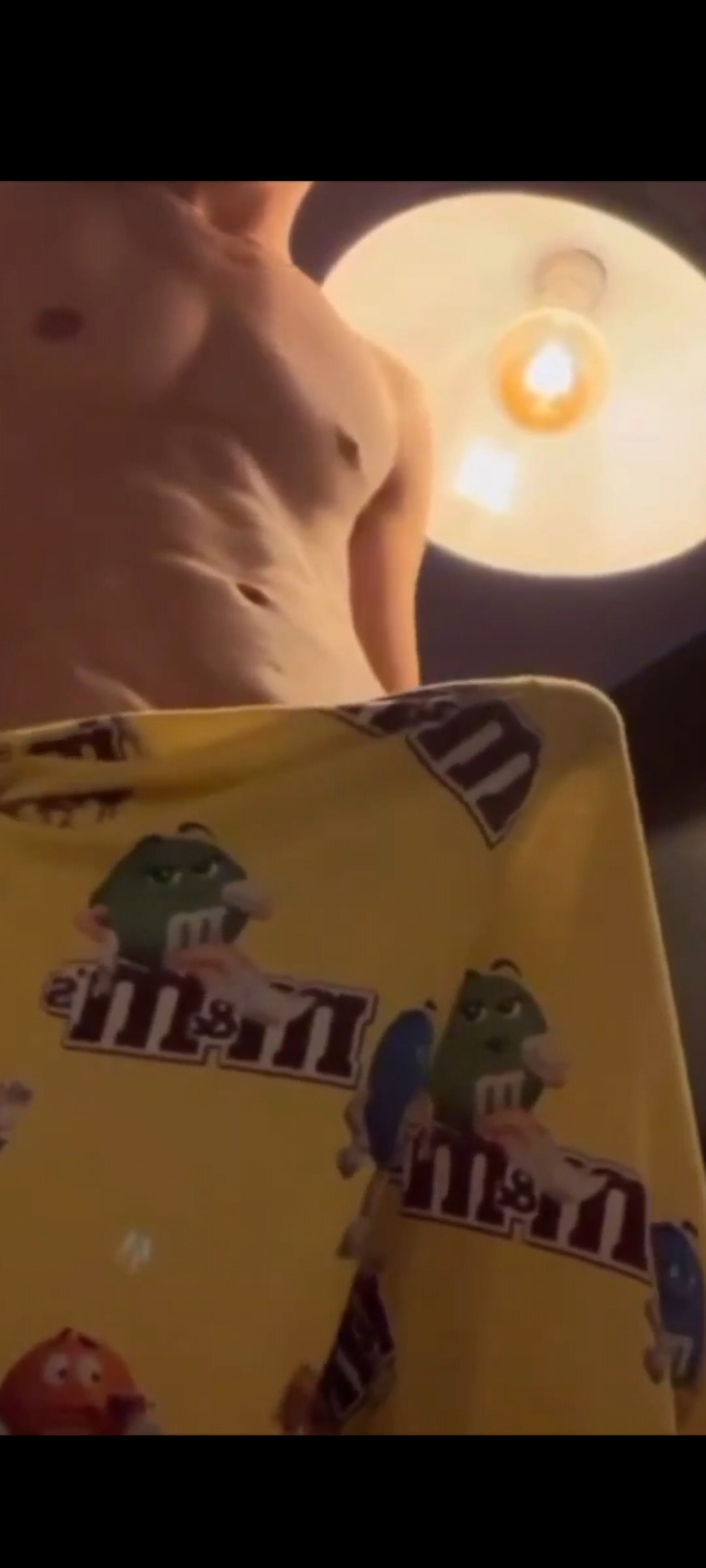A desire to devour his M&M