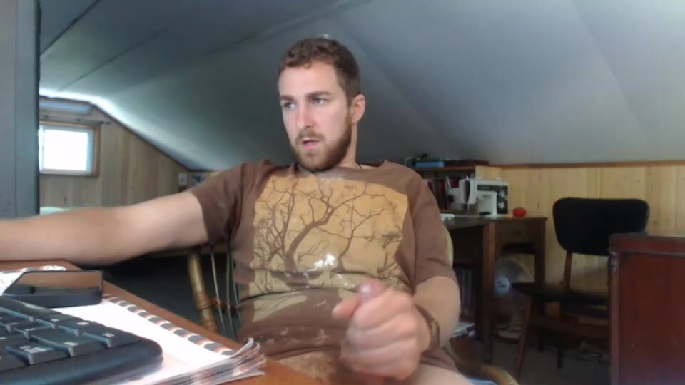 Bushy Canadian Guy Cums