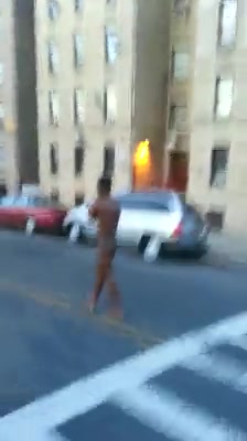 Naked on the street