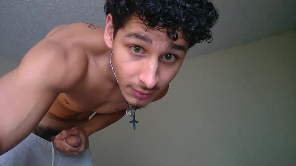 Hung Latin Guy Cums In His Room