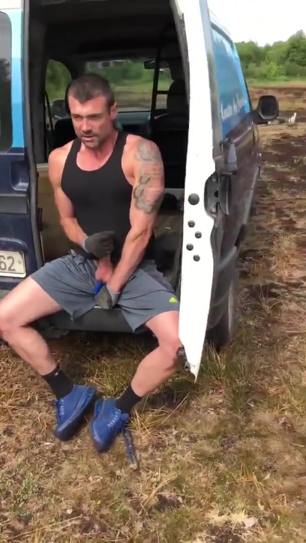 Caught Builder Wanking