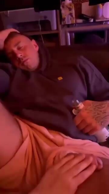 drunk big guy with a thick dick