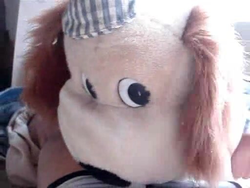 guy masterbating using stuffed toy dog