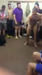 Naked tennis in the locker rooms