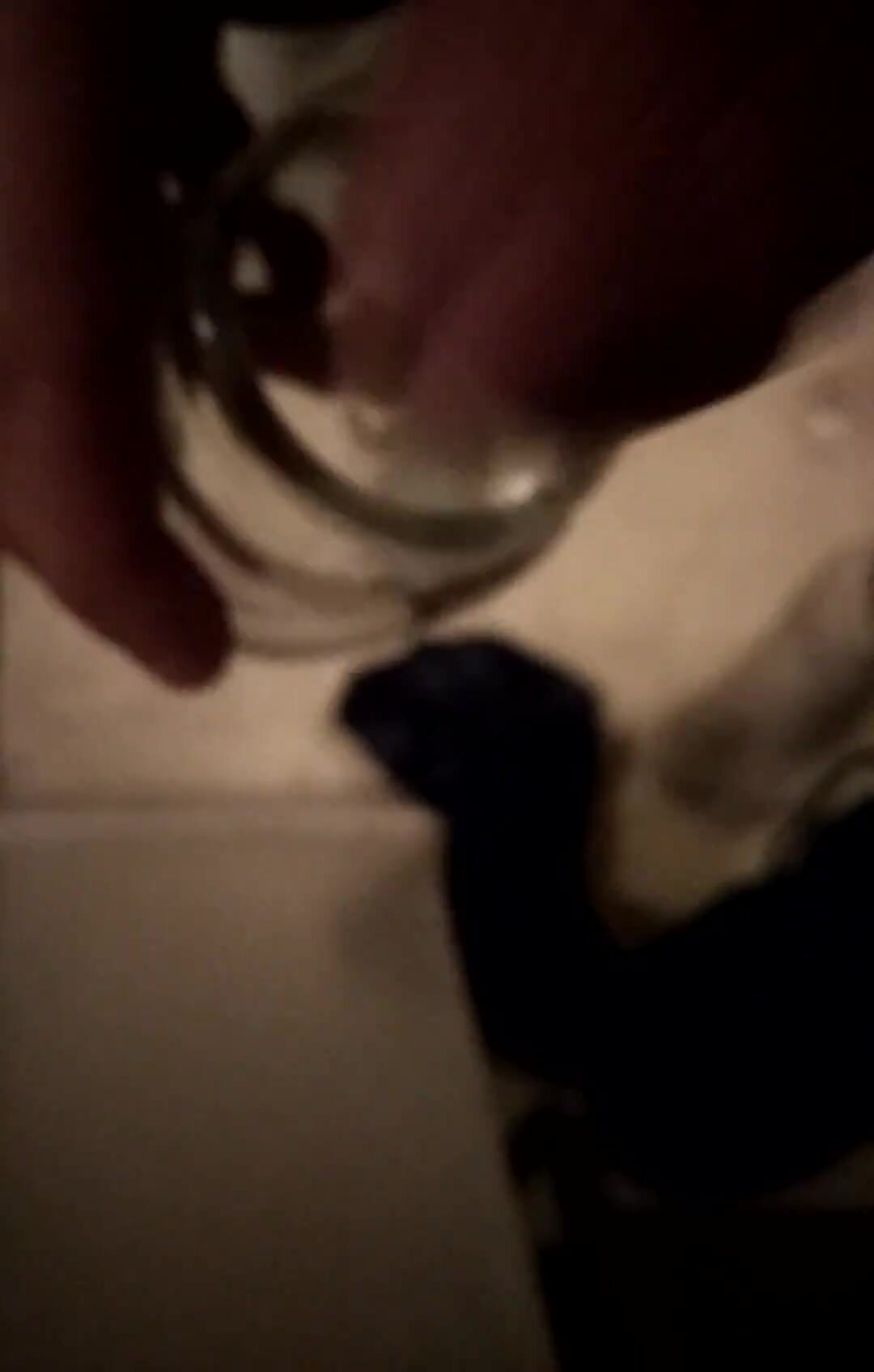 Shooting jizz in glass