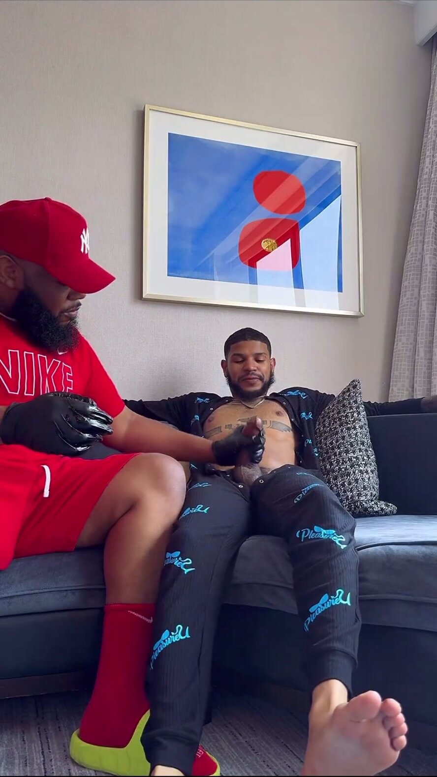 This fine ass mf getting his fat dick played with