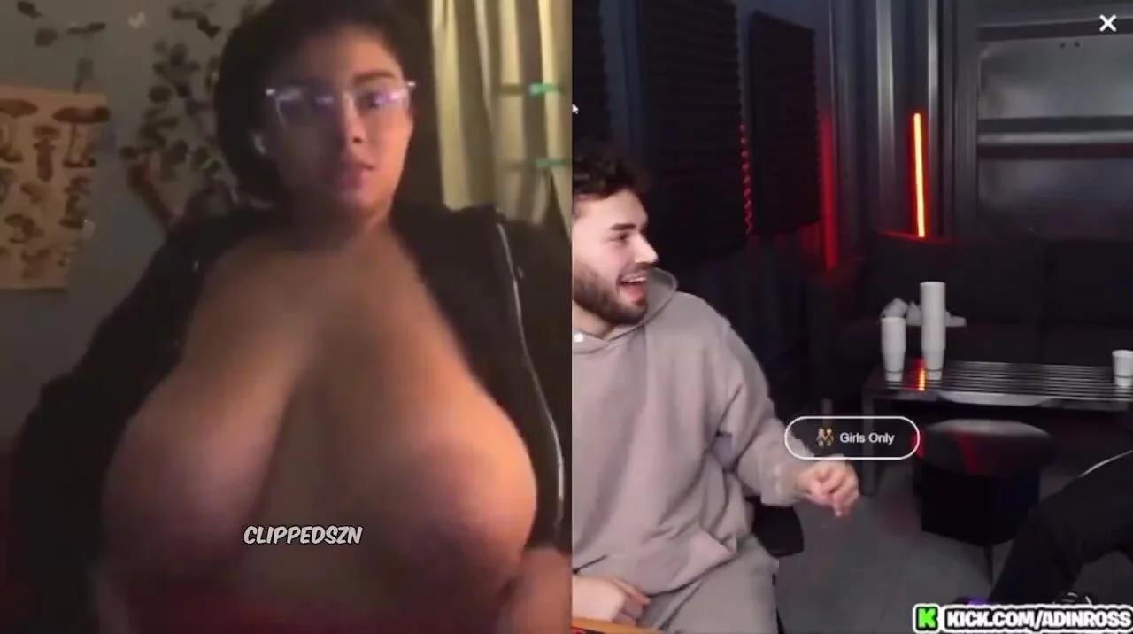 GIRL FLASHING HUGE TITS IN ADIN ROSS STREAM - ThisVid.com