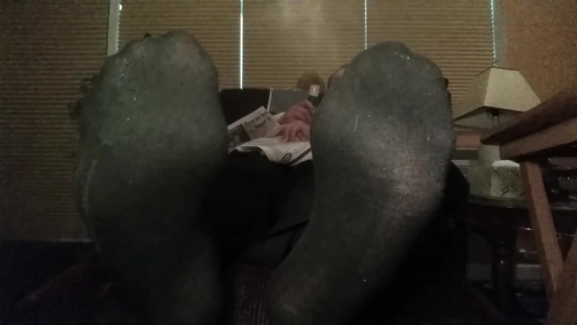 Boss Relaxes With His Feet In Your Face