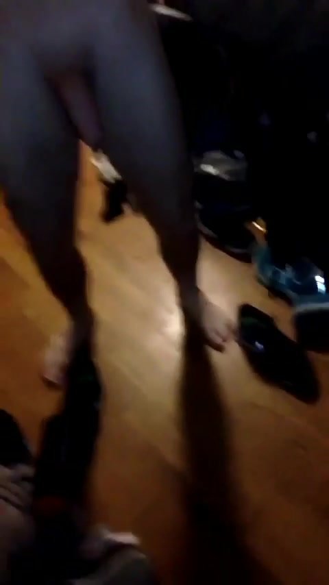 Big dicked boy hits a ball in front of friends