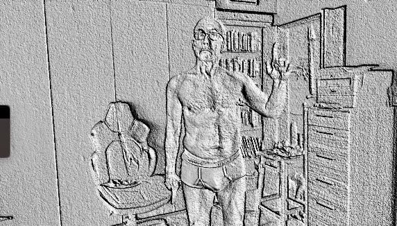 Statue in Underpants and Naked
