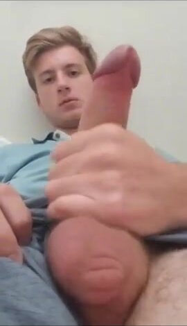 Hot jerk off on bed clothed