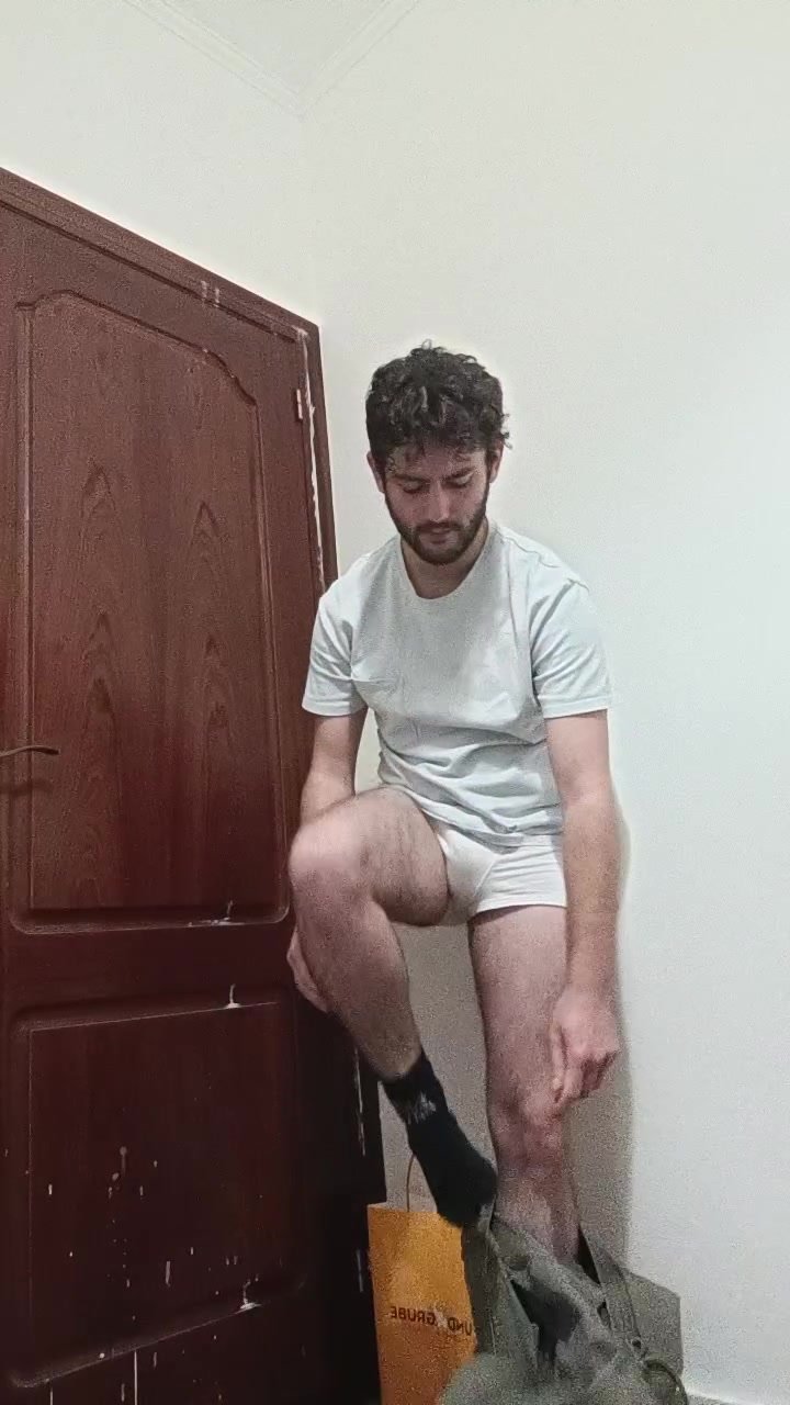 Horny Otter faggot strips down, and shows off his ass