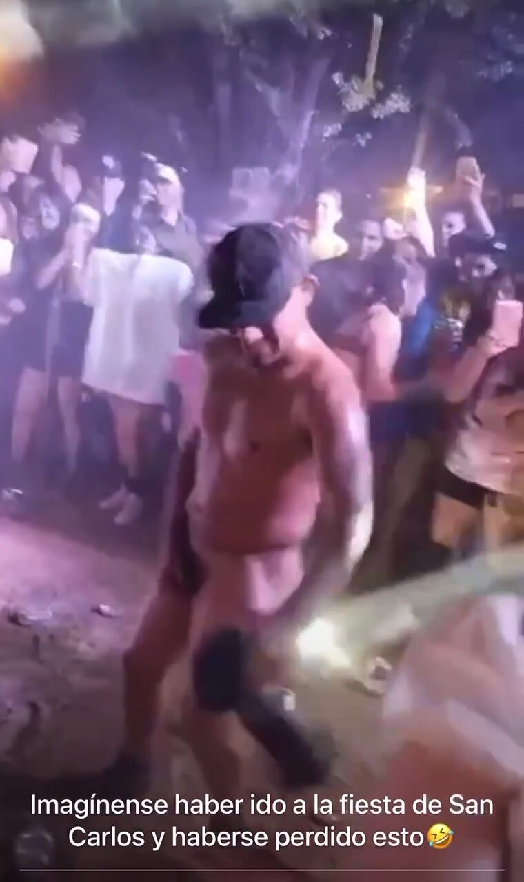 Drunk Guy fully strips down