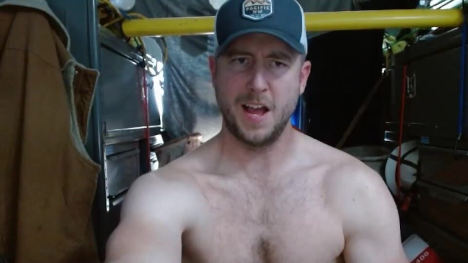 Horny White Guy Cums In His Truck Van