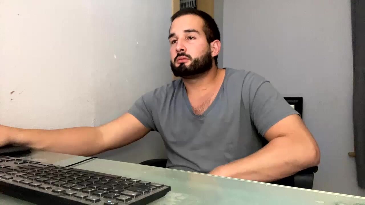 Horny Guy Jerks Out A Load On His Shirt