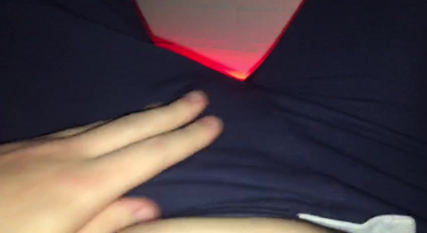 Caressing my buldge, then masturbate sensually. (CLOSEUP)