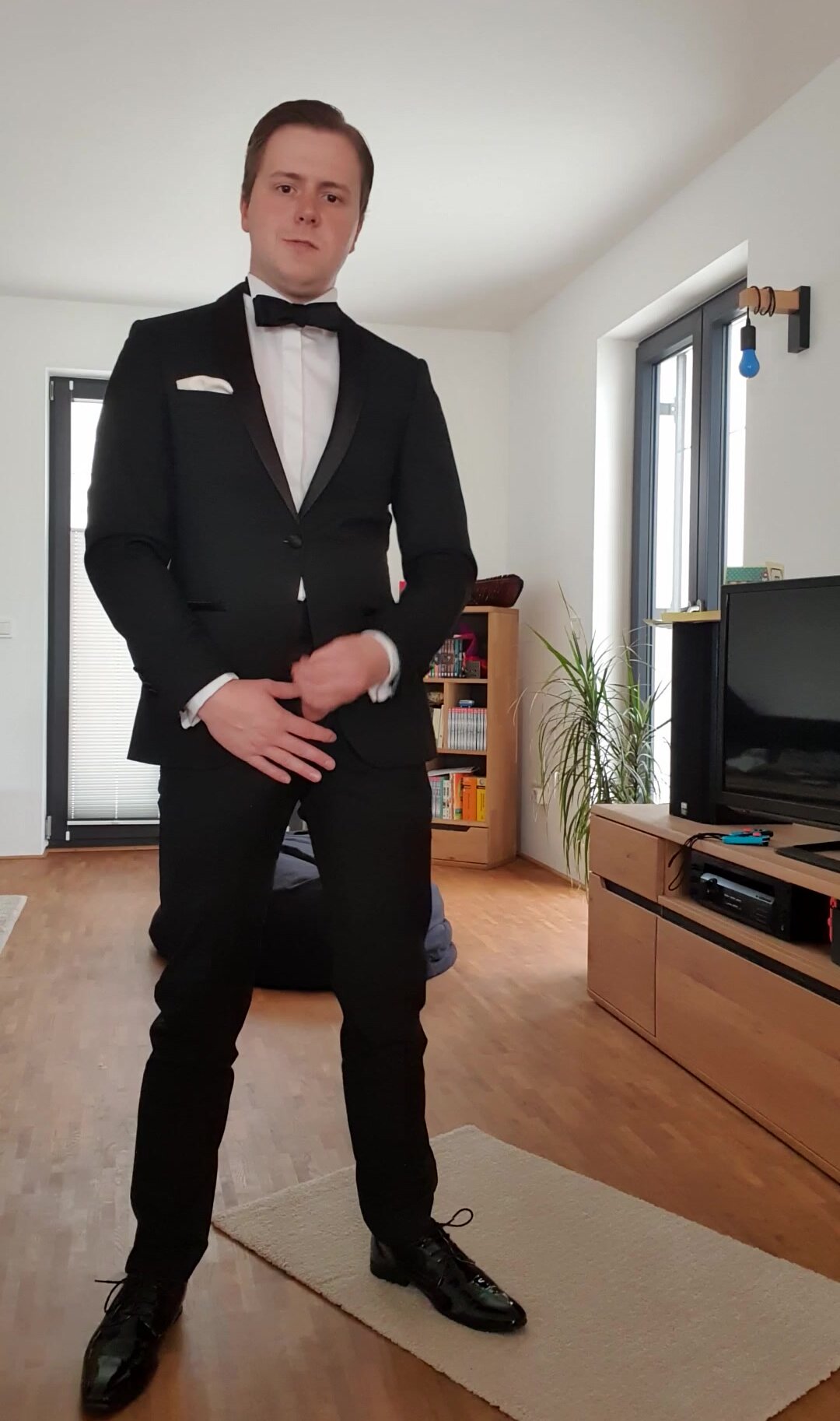 Tuxedo sub wanking