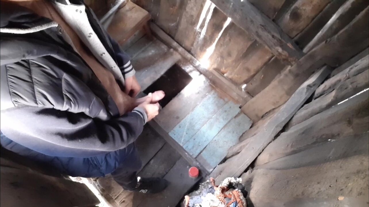 Russian Lad cums in the toilet