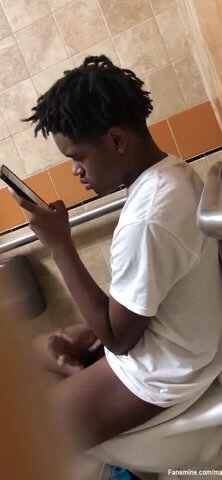 Black boy jerking off public